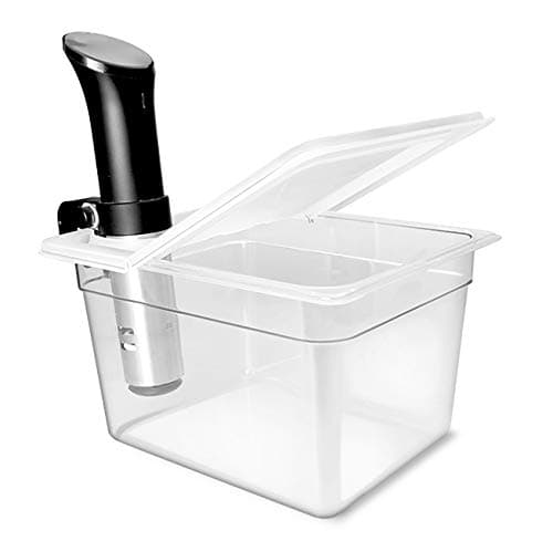 Sous Vide Container 12 Quarts with Universal Collapsible Hinged Lid, Compatible with All Anova Models, Joule, Wancle, Instant Pot and Other Cookers, EVC-TY-PP