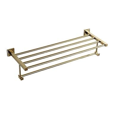 RY simple design brass gold rustless wall-mounted bathroom accessories towel rack towel shelf