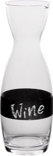 Durable Chalkboard Glass Carafe 46-oz, Unique Personalized Write on Clear Glass Wine Carafe Party Dish