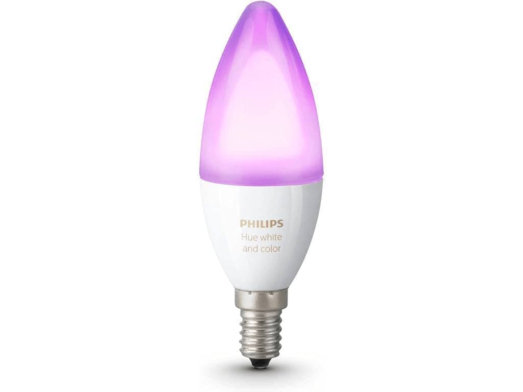 Philips Hue White and Colour Ambiance Candle [E14 Small Edison Screw] Smart LED Bulb Twin Pack. With Bluetooth. Works with Alexa, Google Assistant, and Apple HomeKit