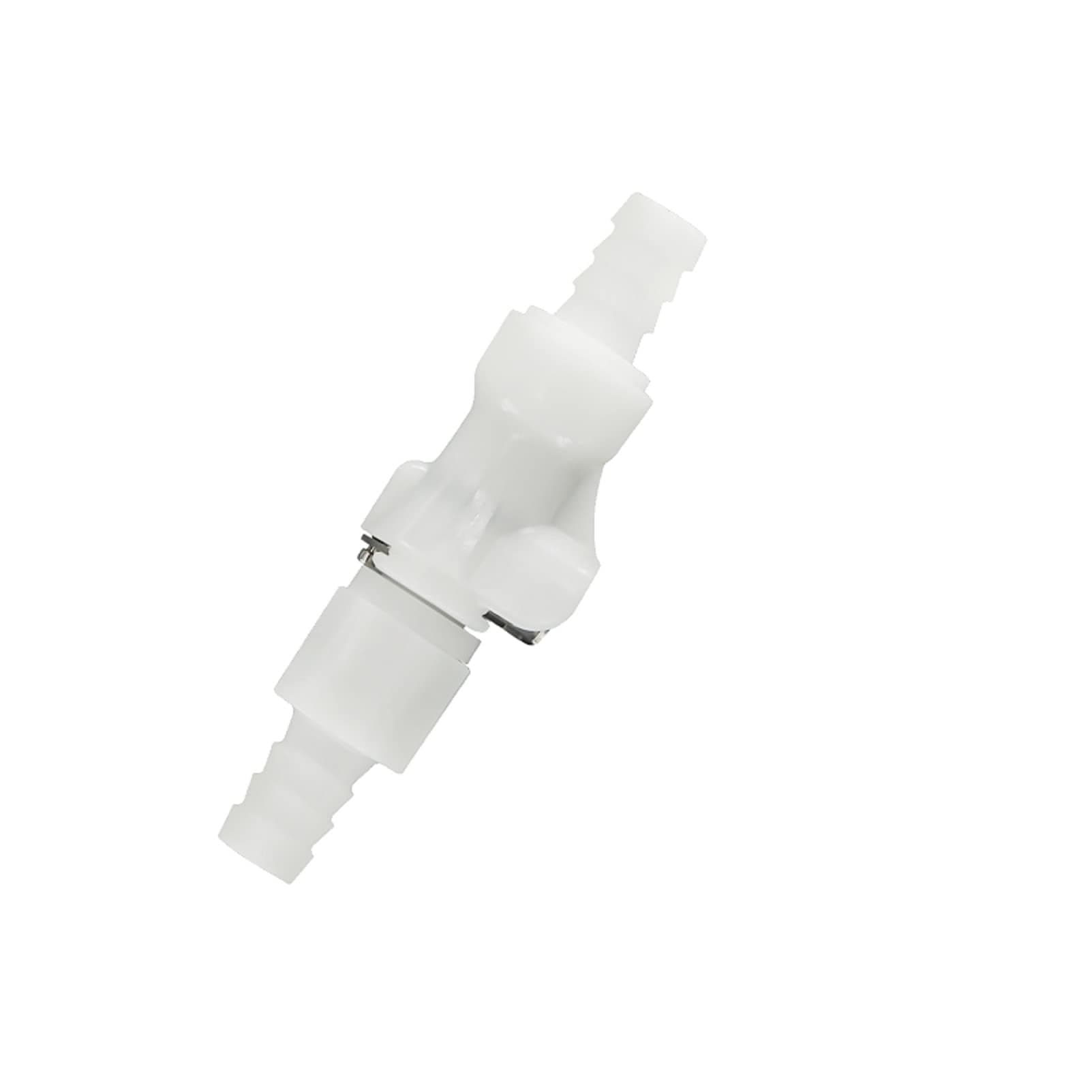 1/4" 3/8" 5/16" Plastic Hose Quick Connector, Quick Shut-Off Hose Joint Tube Connector, Valved In-Line Coupling Insert Quick Connect Fittings (1 Male+ 1 Female) (3/8")