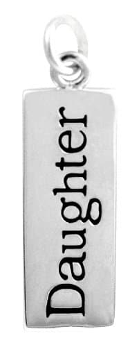 ServiceCharms Sterling Silver "Daughter" Charm