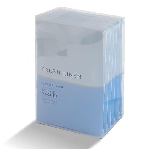 6 Pack Fresh Linen Large Scented Sachet Envelope By Expressive Scent