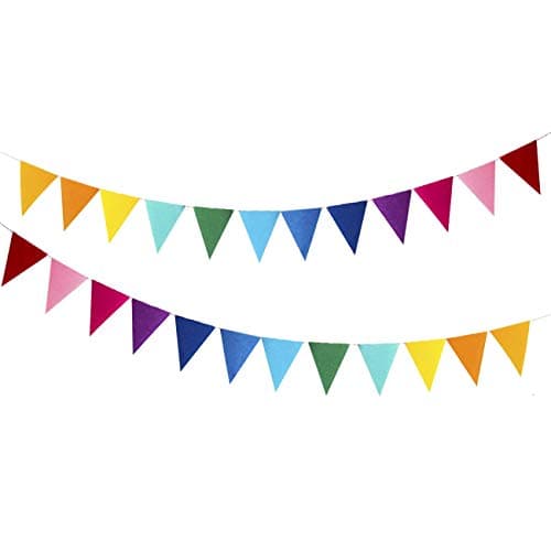 Rainbow Pennant Felt Flags (Rainbow-2)
