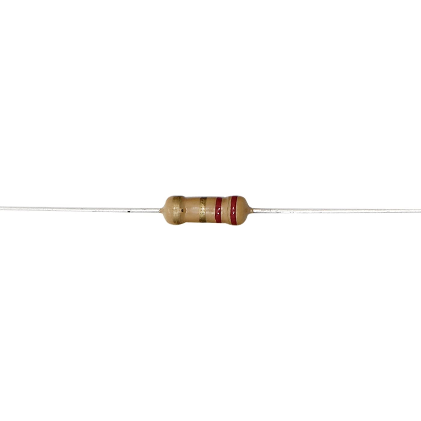 Electronic Spices 50Pcs 2.2 Ohm (Ω) 1/2w (0.50 watt) ±5% Tolerance 2.2 MR Ω ohm MF Through Hole Resistors Axial Lead