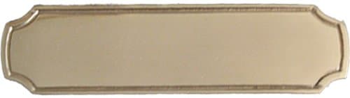 Brass Name Plate-Rectangle with indent (L)