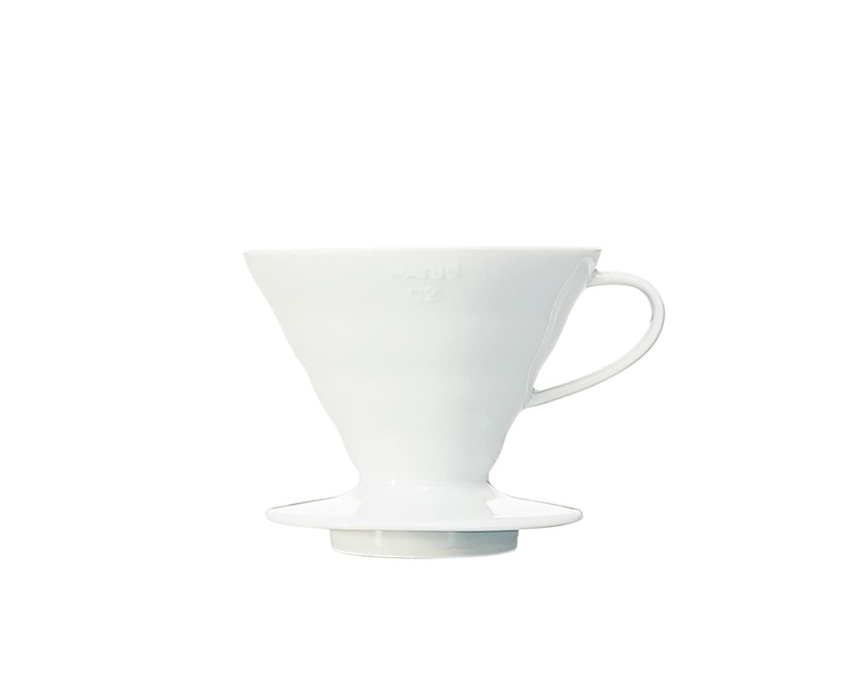 Hario V60 Ceramic Pour Over Cone Coffee Maker Size 02 White