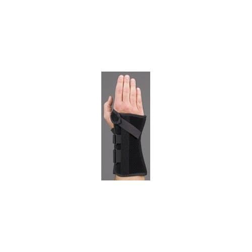 V-Strap Wrist Support Brace, 8" Black, Medium Left