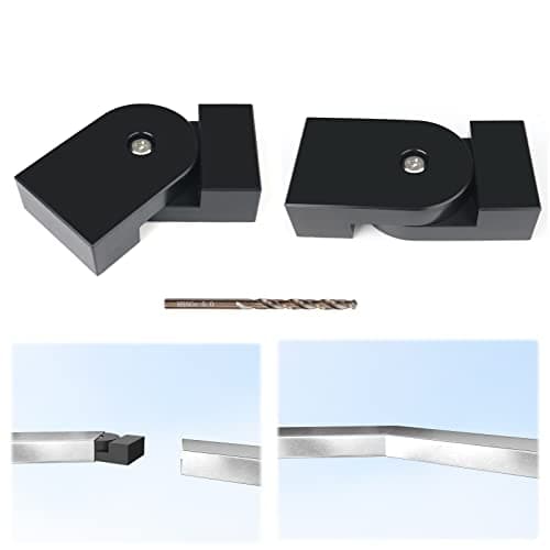 Muzata Flat Handrail Accessories - 2Pack Level Pivot Connector High Strength POM Handrail Fittings, HA24 BNP