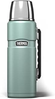 Thermos - Stainless King Duck Egg Travel Flask (1.2L), Premium Leak Proof Insulated Tea & Coffee Flask for Hot & Cold Drinks, Built-in Cup, Twist-Pour Stopper, BPA-Free, Durable Steel