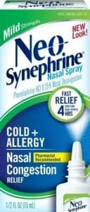 Neo-Synephrine Nasal Spray Mild Formula, 0.5 oz (Pack of 2)