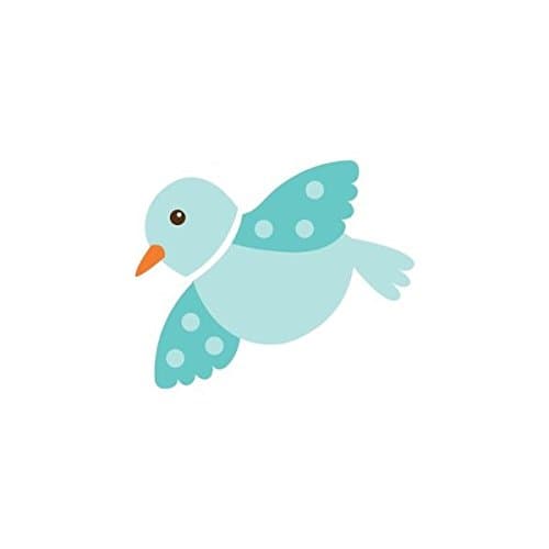 Flying Bird Polka Dot Wall Decal - Pale Aqua