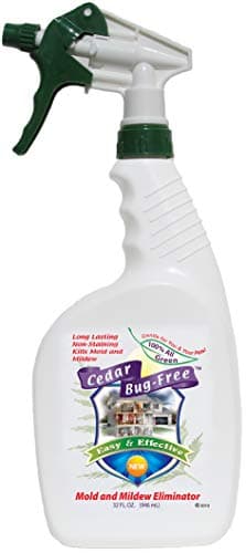 Mold and Mildew Remover - Cedar Bug-Free Mold and Mildew Eliminator. Natural Mold Killer - 32 oz