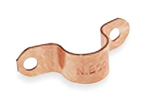 ZORO SELECT Copper 1/4" Pipe Clamp, 5 Pack, Wall Mount