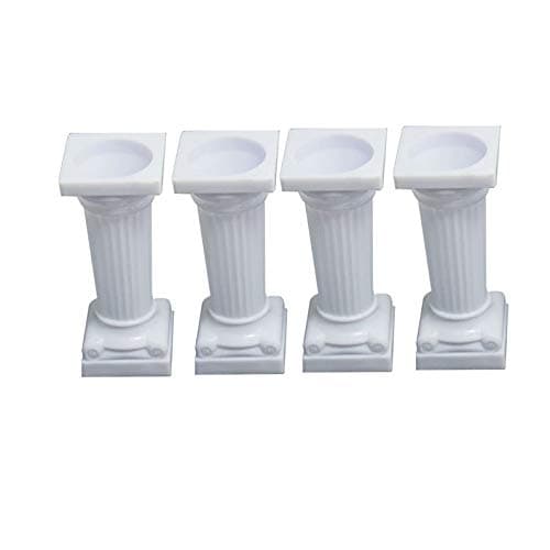 ukYukiko 4pcs 7.5cm Multi-Layered Cake Roman Column Support Stand Decor Pillars DIY