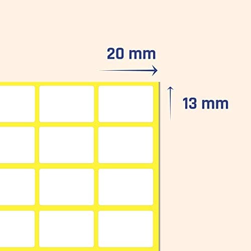 0.5" x 0.75", 1000 Pack, Matte White Labels Stickers - for Price Labels