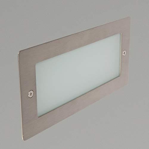 KSRMadrid 6W 4000K LED Wall Light with Plain Frame Stainless Steel