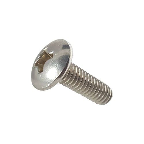 1/4-20 x 1/2" Truss Head Machine Screws, Full Thread, Phillips Drive, Stainless Steel 18-8, Bright Finish, Machine Thread, Quantity 50 Pieces by Fastenere