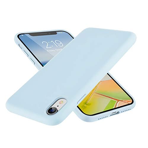 SYMOCA Case for iPhone XR,Liquid Silicone Case,Full Body Protection Shockproof Cover Case Drop Protection Case for Apple iPhone XR 6.1 inch (Light Blue)