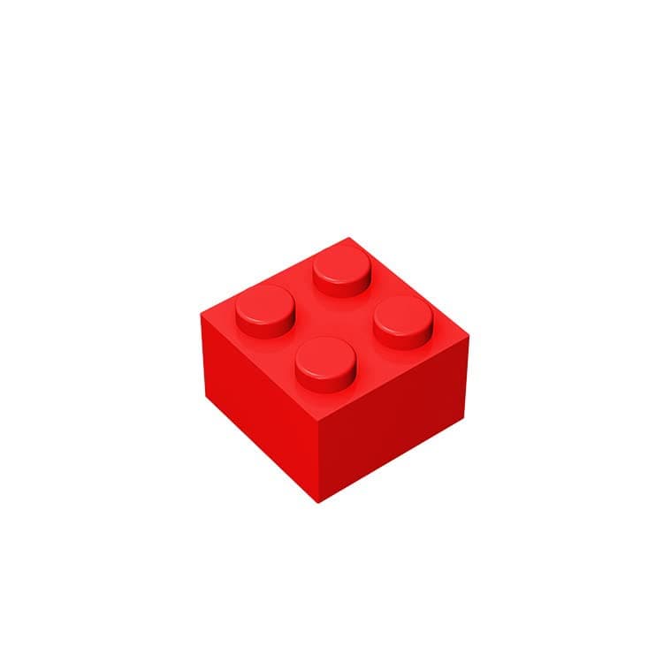 Classic Building Bricks 2 x 2 100 Piece, Compatible with Lego Parts 3003, Creative Play Set - 100percentage Compatible with Lego and All Major Brick Brands(Colour:Red) M0652-23