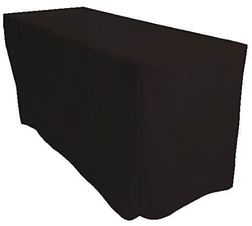 10 x White 8ft Fitted 4 sided Banqueting Polyester Tablecloth Wedding Reception