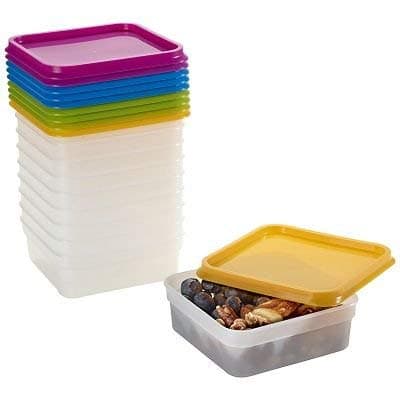 Stack-a-Boxes Plastic Food Containers & Lids (400ml) x 10