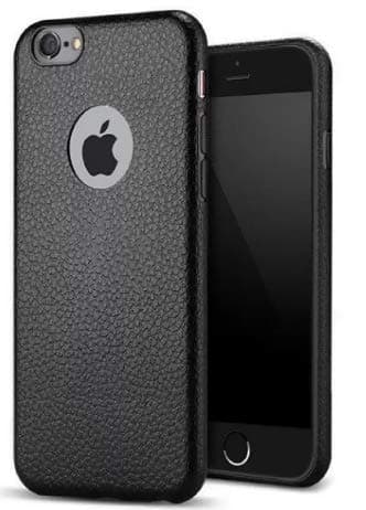 CROMBIE Soft Silicone Leather Texture Back Cover for iPhone 6/6s -(Black)