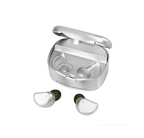 Silver Wireless Earbuds Bluetooth Headsets Bluetooth Earpiece with Built-in Mic and Charging Case |Wireless Bluetooth Headset for Women and Men