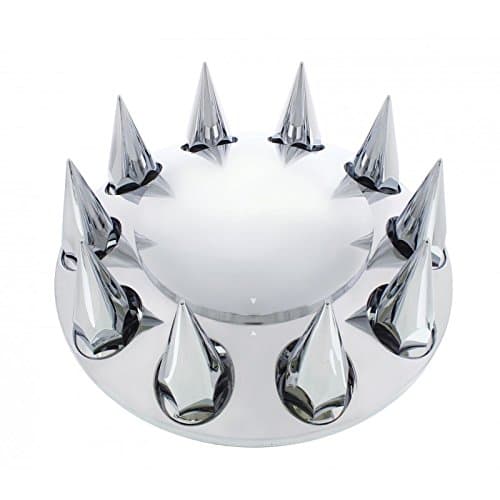 United Pacific Chrome Spike Front Axle Cover - 33Mm Thread-On