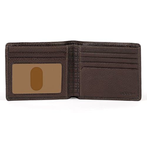 Boconi Tyler Tumbled Leather Billfold Wallet Style #103
