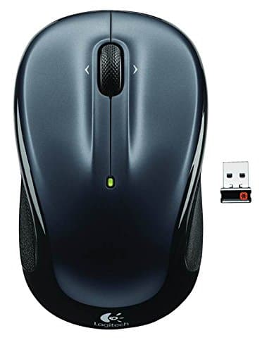 Logitech M325 Wireless Mouse, 2.4 GHz with USB Unifying Receiver, 1000 DPI Optical Tracking, 18 Month Life Battery, PC/Mac/Laptop Dark Silver Black Grey, 910-002142