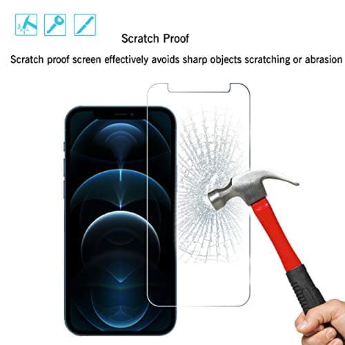 Ailun 2 Pack Screen Protector Compatible for iPhone 12 Pro Max[6.7 inch] + 2 Pack Camera Lens Protector,Tempered Glass Film,[9H Hardness] - HD