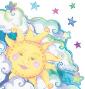 Sun Peel & Stick - Aqua Wall Mural