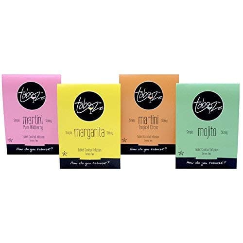 Tabooze Sugar Free Cocktail & Drink Mixer Tablets (Sampler Pack, 16 Tablets)