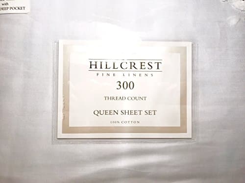 Hillcrest Queen Size White Sheet Set - Cotton