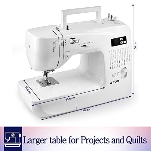 Portable Sewing Machine, Computerized Sewing Machine with 60 Unique Integrated Stitches and 8 Eyelets