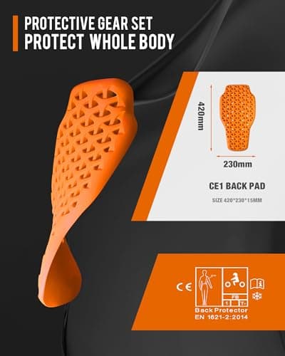 BORLENI CE Approved Protective Pad Set CE Level 1 Certified Armor Pads CE Level 2 Shoulder and Elbows Armor Protector Motorcycle Jacket Replacement for Women and Men
