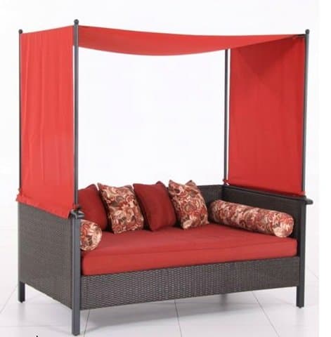 Providence Outdoor Day Bed, Red