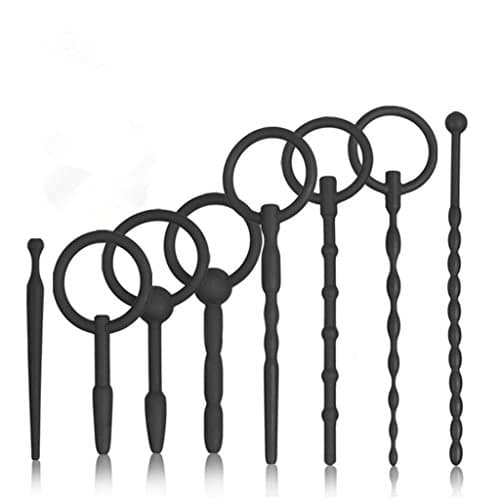 Dreamhomead 8 Pcs Set Silicone Plug Beads Urethral Sounds with Different Size