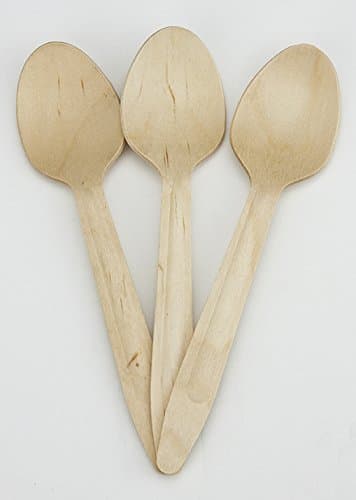 Wooden Dessert Spoon Disposable - 100 Pack