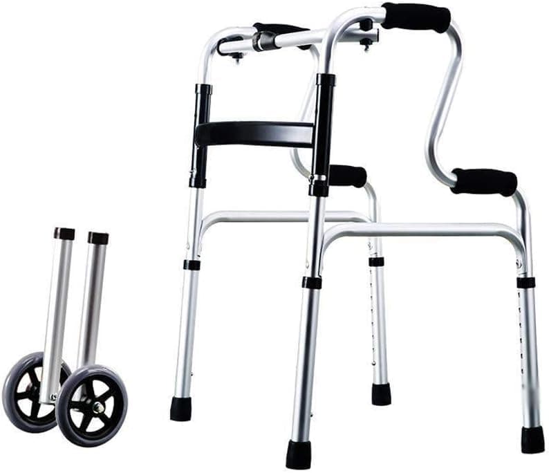 SAFENHAND Upright Posture Rolling Walker, Height Adjustable, Portable Rollator Walker with Wheels, Mobility Aid Walking Frame for Elderly