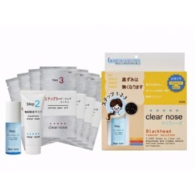 Clear Nose Set Blackhead Remover Solution 3 Easy Steps to Clear Out Blackhead and Create Smooth Refined Pores Without Irritation X 3 Sets