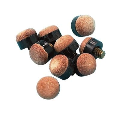 Screw on snooker / pool cue tip - 10mm (10 pack)
