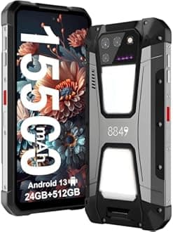 8849 Tank 2 Rugged Smartphone Unlocked, Android 13 Mobile Phone with Projector, 6.79’’ Waterproof Cell Phones 512GB, Dual 4G Sim/24GB RAM/108MP Camera/OTG/WiFi/GPS/Dual Camping Light