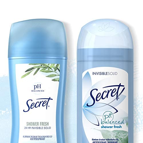 Secret Original Shower Fresh Scent Women's Invisible Solid Ph Balanced Antiperspirant & Deodorant 2.6 Oz (Pack of 6)