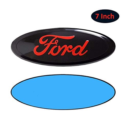 Ford 7 Inch Front Grille Tailgate Emblem, Ford Emblem 3D Oval 3M Double Side Adhesive Tape Sticker Badge for Ford Escape Excursion Expedition Freestyle F-150 F-250 F350 (Black)