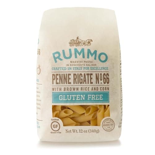 Rummo AONELAS Italian GF Penne Rigate No.66 Paste, Always Al Dente, Certified Gluten-Free (5 Pack, 12 Ounce Each)
