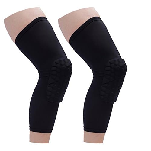 HWB Knee Pads 1 Pair / 2 Pcs Honeycomb Compression Leg Sleeve Protective Pad Support Guard Strap & Wrap Knee for Volleyball,Basketball,Football