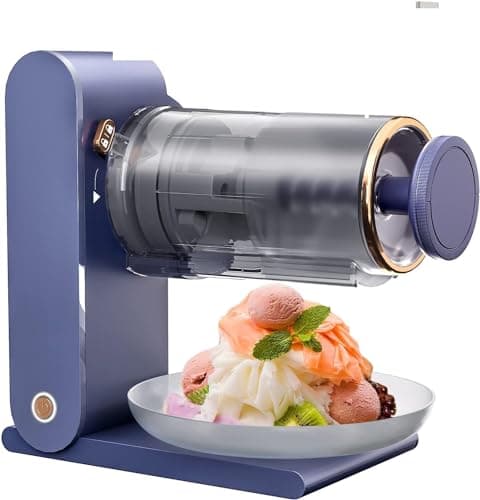 Istara Snow Cone Machine Electric - Shaved Ice Maker, Table-Top Ice Crusher for Kids and Family Portable Slushie Machine Incloudes 2 Ice Mold