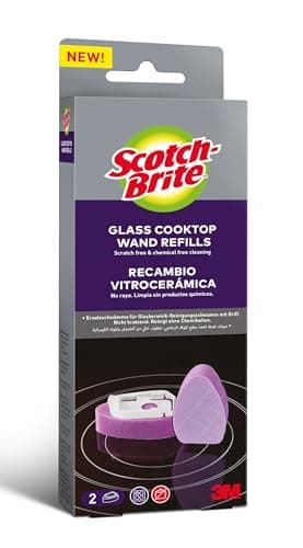 Scotch-Brite Wand Refills, 2 Pieces in Pack, Polyurethane (PU), Purple-Glass cooktop, Standard